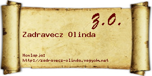 Zadravecz Olinda névjegykártya